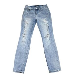 Judy Blue Distressed Skinny Fit Jeans Light Wash Size 29